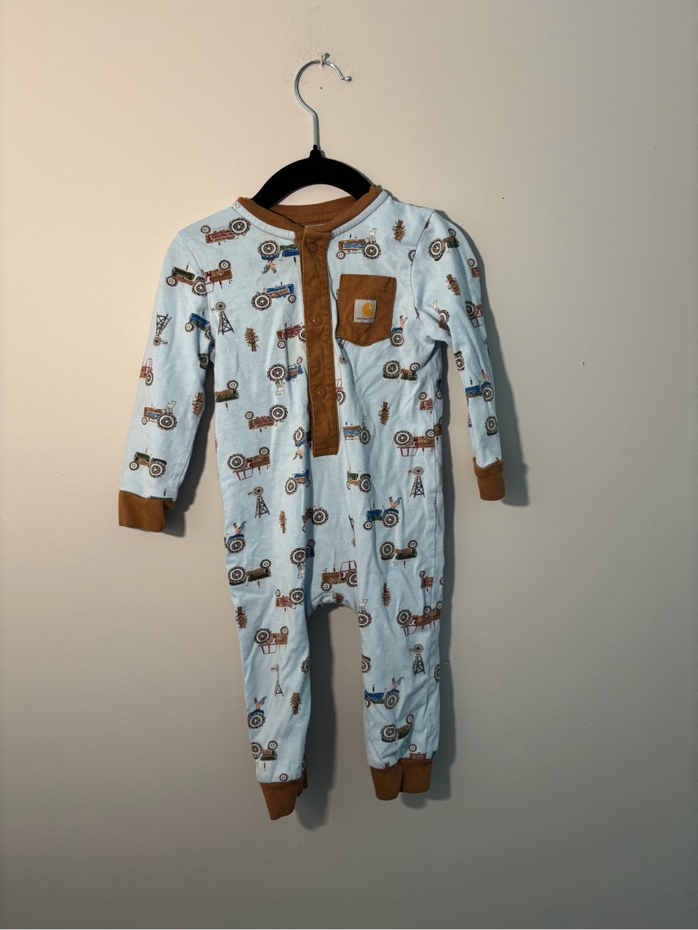 Carhartt Baby Tractor Print Footless Sleeper 9M